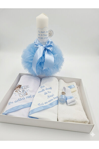 MASSIBEBE Πλήρες Κιτ Βάπτισης και Εξατομικευμένο Κερί |   Σετ Premium