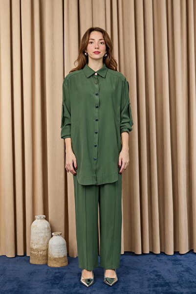 Puane طقم قميص نسائي بدون أكتاف 14413TKS