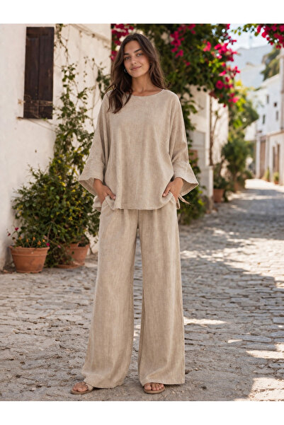 AYHAN Блуза с широки ръкави от лиосел