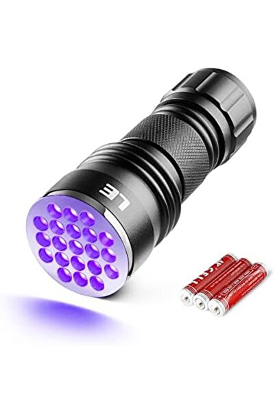 LEPRO مصباح أشعة فوق بنفسجية، 21 مصباح LED بطول موجة 395 نانومتر، كاشف ضوء أس...