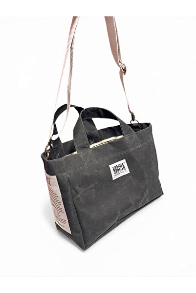 nuggita handmade crafts Τσάντα από κερωμένο καμβά Nuggita στάνταρ μεγέθους με...