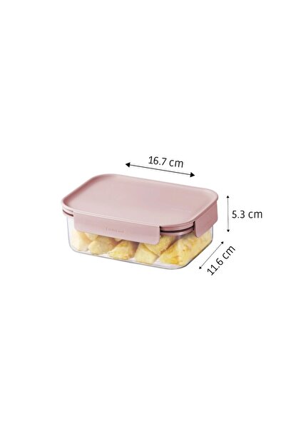locknlock Classic Plus Rectangle Food Container 420ml (PACK of 3) – Pink, Airtight & BPA-Free