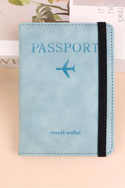 Generic Kuer Elastic Strap RFID Blocking Passport Cover, Travel Document Prot...
