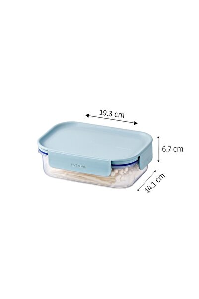 locknlock Classic Plus Rectangle Food Container 910ml (PACK of 2) – Mint, Airtight & BPA-Free