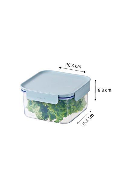 locknlock Classic Plus Square Food Container 1.25L (PACK of 2) – Mint, Airtight & BPA-Free