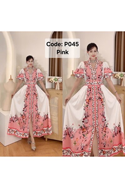 Gorgeousyang Trends Balloon Sleeves Long Dress