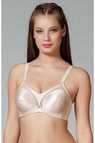Yeni İnci Women's Fixed Strap Non-Supportive Gathering Basic Bra (with Nipple...