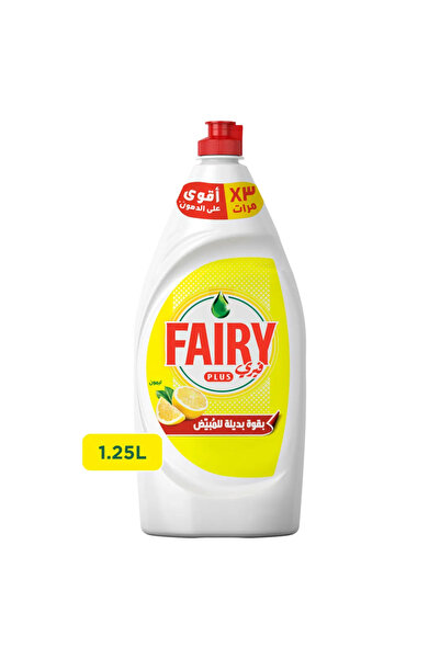 Fairy صابون سائل غسيل الأطباق بنكهة الليمون، مع قوة بديلة للتبييض، 1.25 لتر