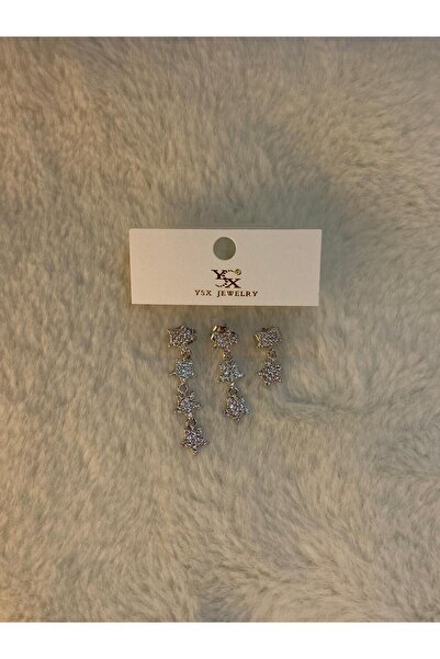 YSX JEWELRY Ysx Brand Stylish Design Star Detailed 3-Piece Earrings Are Non-A...