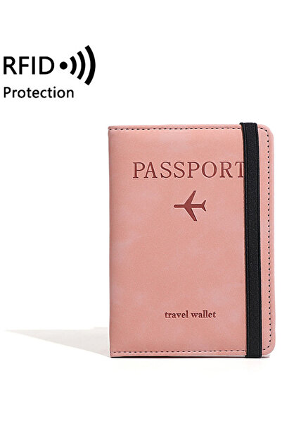 Generic Kuer Elastic Strap RFID Blocking Passport Cover, Travel Document Prot...