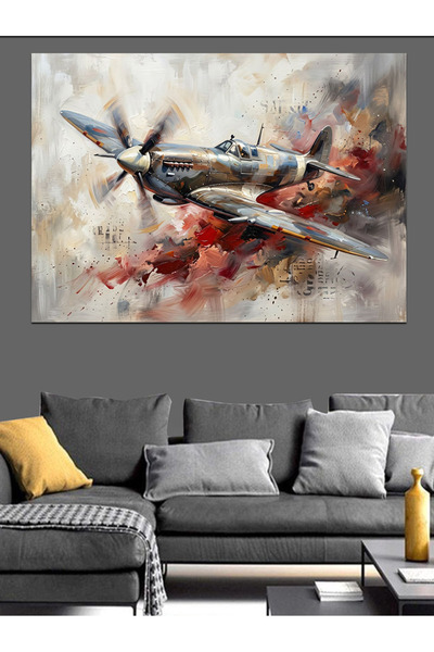 Artmeg Avion vechi cu elice în timpul războiului - Pânză decorativă - Masă di...