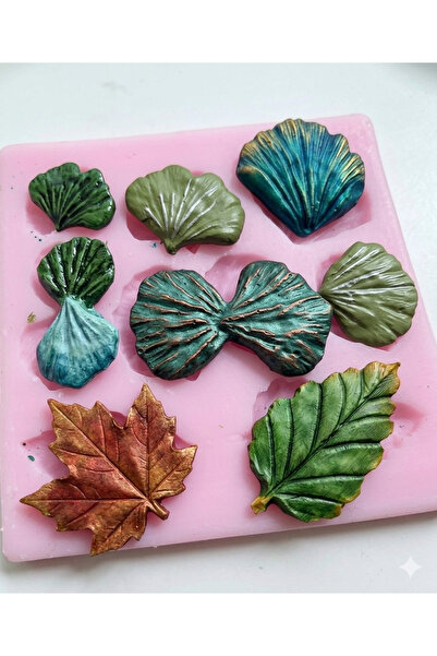 morlalem m 8 Pieces in One Mold Mini Leaf Set Silicone Mold K-1552, Polyester...