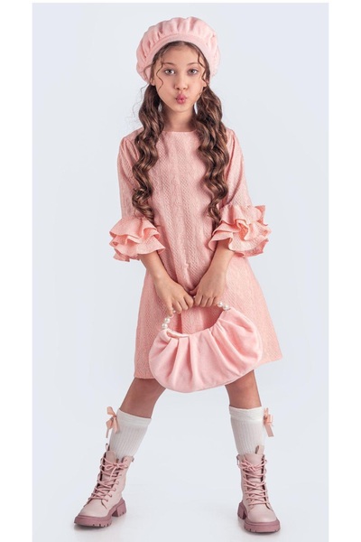 BEGONYA BEBECE KIDS Παιδικό φόρεμα με καπέλο και τσάντα, ειδικό για γιορτές, ...