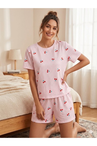 Silona Homewear Σετ πιτζάμες σορτς Marla Cherry