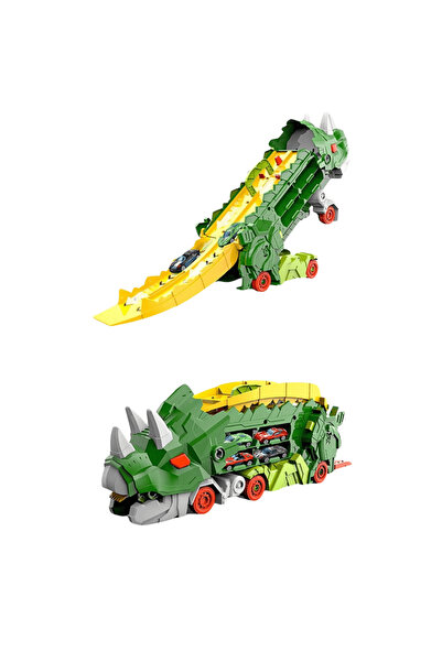 OferteTop Jucărie Interactivă Dinozaur 2-în-1 cu Camion, Rampă de Lansare și ...