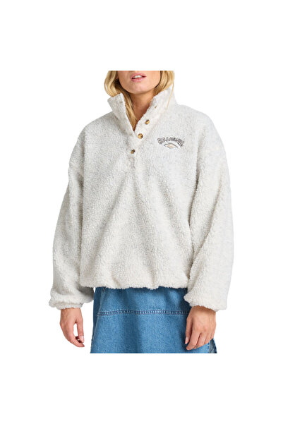 BİLLABONG RUN THE ROAD W Πουλόβερ Φλις Λευκό Καπέλο Μ