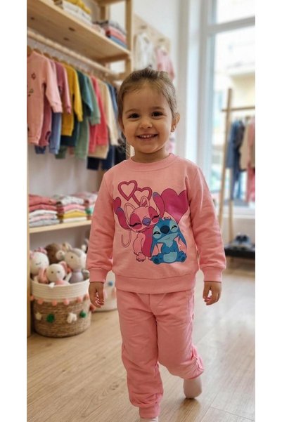 MOMOİRO Printed Girls' & Baby Set