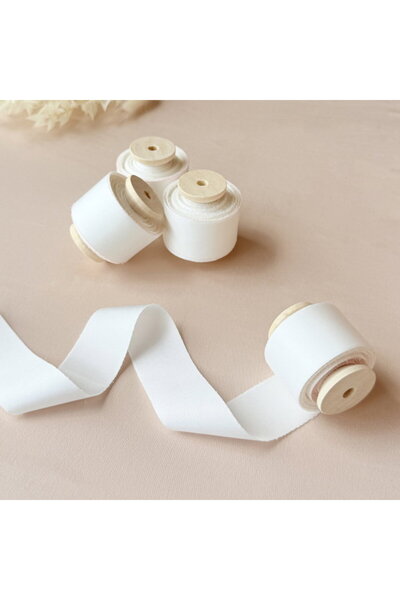 Ceara Sigilii Boutique Λευκή κορδέλα για νυφική ανθοδέσμη / προσκλήσεις 3εκ.x5μ.