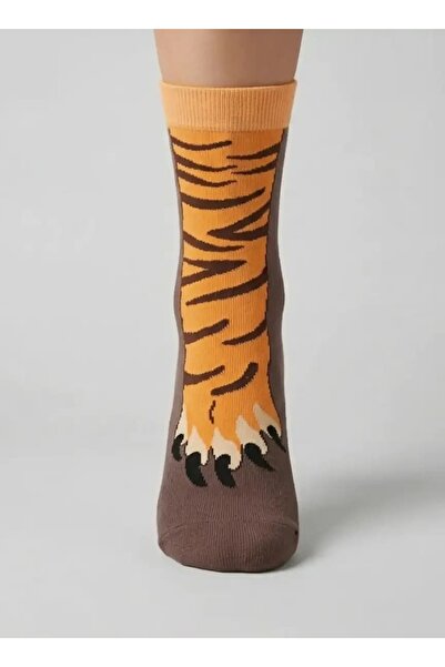 Zumiya Unisex Tiger Paw Patterned Cotton Colorful Socks - Special Design Gift
