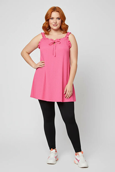 Shape Of You Lace-Up Ruffled Strap Blouse