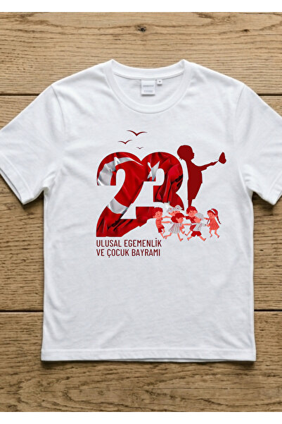 AEMİ Παιδικό μπλουζάκι με στάμπα 23 Απριλίου, 100% βαμβάκι