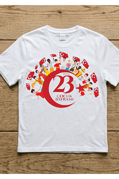 AEMİ Παιδικό μπλουζάκι με στάμπα 23 Απριλίου, 100% βαμβάκι