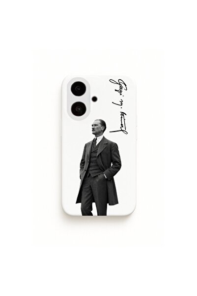 DEMİNA iPhone 17 Compatible Velvet Launch Case with Ataturk and Signature Pri...