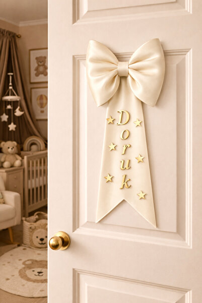 Yavuz Süs Σατέν φιόγκος διακόσμησης πόρτας με μονόστομη φούστα