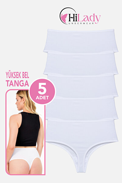 Hilady Γυναικείο στρινγκ, Στρινγκ ψηλόμεσο 5-συσκευασία, Σλιπ στρινγκ από βαμ...
