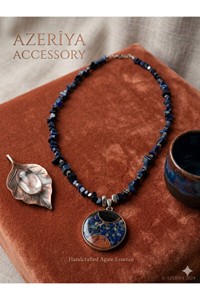 AZERİYA ACCESSORY AZERİYA DOĞAL TAŞ KOLYE AKİK