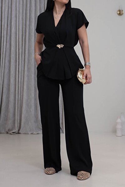 Suziş ΣΕΤ ΜΠΛΟΥΖΑΚΙ ΚΑΙ ΠΑΝΤΕΛΟΝΙ ΜΕ ΛΕΠΤΟΜΕΡΕΙΕΣ ΑΠΟ ΥΛΙΚΟ VATKALI GOLD 37286