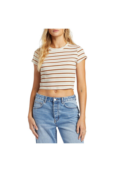 BİLLABONG Εύκολο Πλεκτό Μπλουζάκι Πολύχρωμο S