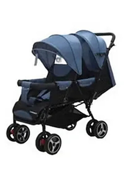 Fun Moment Double Folding Stroller - Blue
