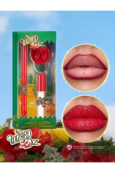 SHEGLAM The Wizard of O x Ruby Slippers Glitter Dudak Seti(Kırmızı Işıltılı L...