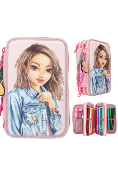 Top Model by Depesche Top Model Capybara 3-Compartment Pencil Case with Pink ...