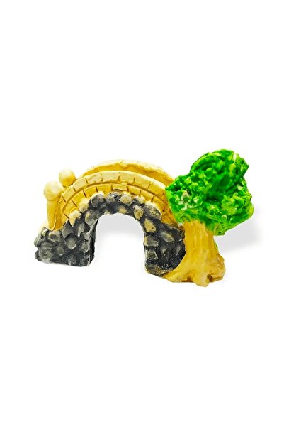 morlalem m Treey Grassy Brick Rock Stone Bridge Arch Terrarium Decor Silicone...