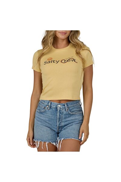 Salty Crew SUNNY SIDE W BABY TEE ΣΕ ΧΡΥΣΟ ΑΝΘΡΑΚΙ ΜΕΓΕΘΟΣ S