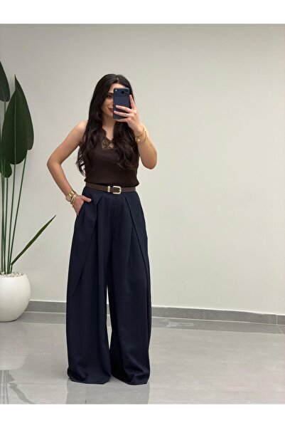 MARGA Pensli Draped Palazzo Trousers