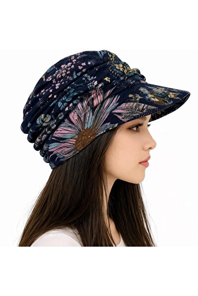 valkyrie Γυναικείο καπέλο με σχέδιο σε μπλε ναυτικό χρώμα, μαλακό μοντέλο μπε...