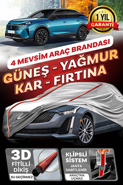 Budge Peugeot 3008 - KLİPSLİ 4 MEVSİM Araba brandası - oto çadır örtü