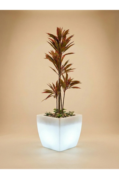 MYASEM STORE Modern Curved Plant Pot 45L LLDPE Indoor Outdoor Decorative Plan...