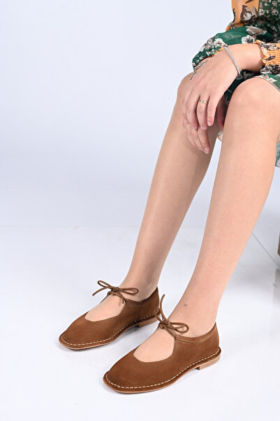Bestello Lace-Up Thermo Sole Genuine Leather Ballerinas 332-25520 Women's Shoes