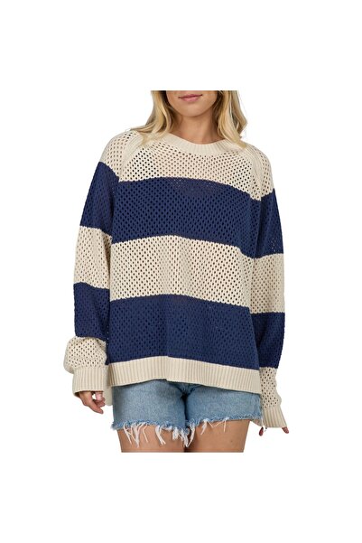 Salty Crew SIGNAL W CREW ΠΟΥΛΟΒΕΡ ΦΩΤΕΙΝΟ ΝΑΥΤΙΚΟ ΜΠΛΕ S