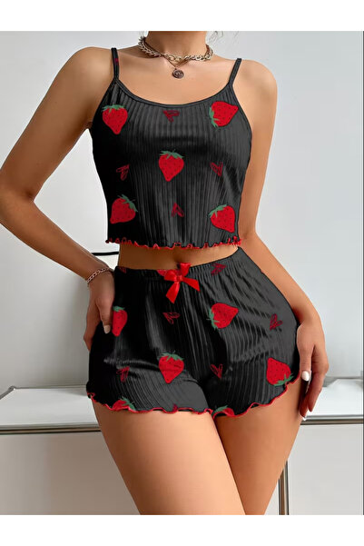 Bleu Petite Γυναικείο σετ πιτζάμες με βαμβακερό χτενισμένο βαμβάκι και σορτς ...