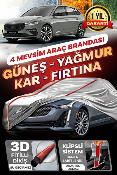 Budge Skoda Skala - KLİPSLİ 4 MEVSİM Araba brandası - oto çadır örtü