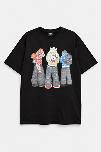 The Coast Triple Gang Baskılı Oversize %100 Pamuk Tişört