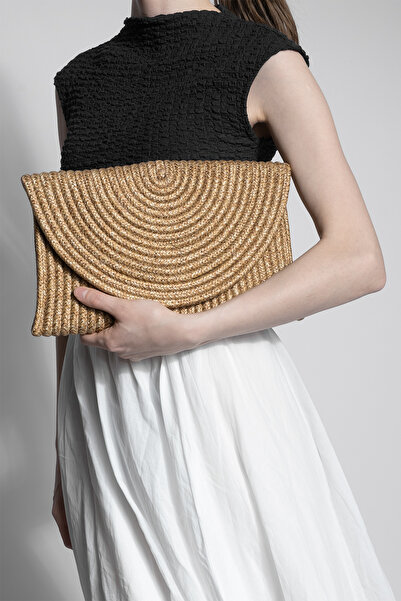 Marjin Γυναικεία χειροποίητη πλεκτή τσάντα με μαγνητικό κλείσιμο και τσάντα χ...