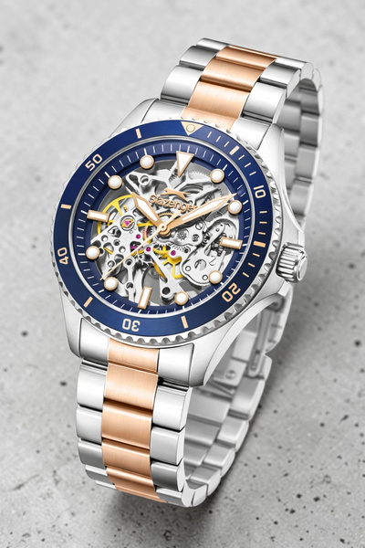 Slazenger Automatic Mechanism Steel Cord, Steel Case Men's Wristwatch Bracele...