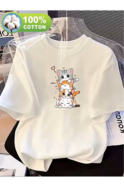 oneagılyazı Μπλουζάκι με στάμπα. Κοντομάνικο καλοκαιρινό & ανοιξιάτικο casual...