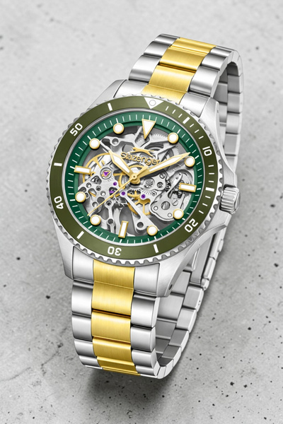 Slazenger Automatic Mechanism Steel Cord, Steel Case Men's Wristwatch Bracele...